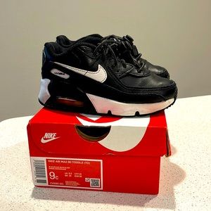 9c Nike Air Max 90 Toggle (TD) In Box Black and White